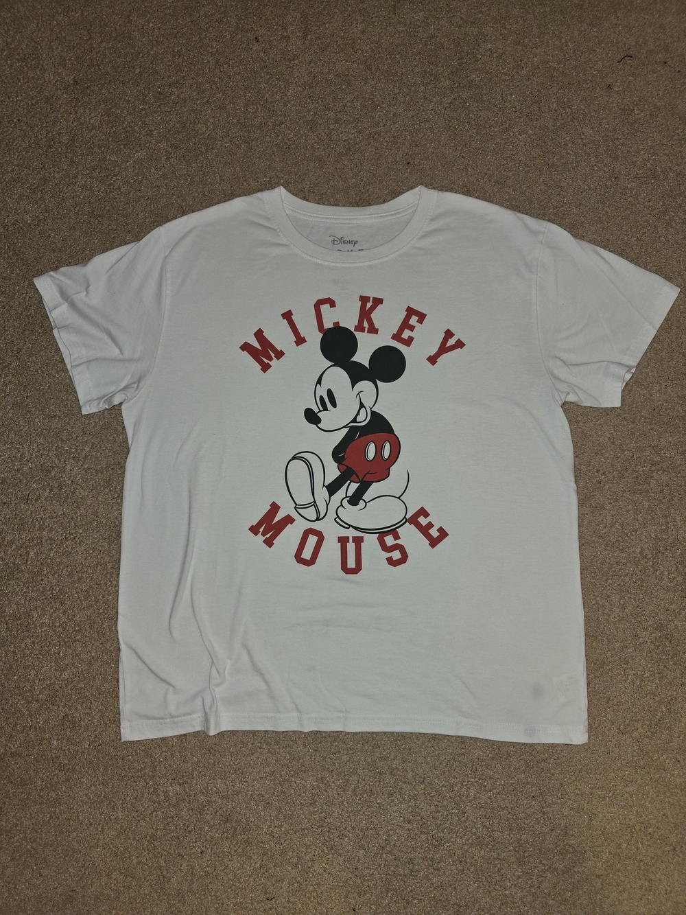 Disney Mickey Mouse White Graphic Tee